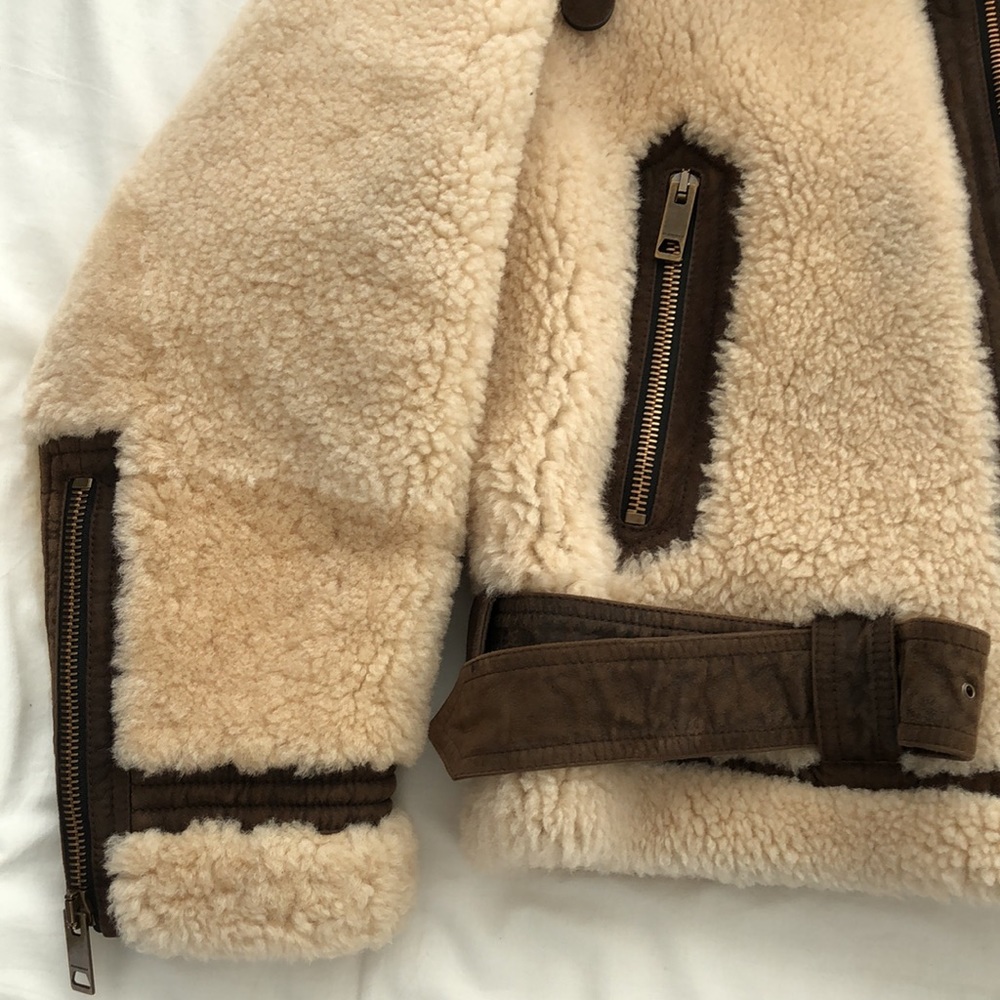 Burberry Runway AW18 Double Collar Shearling Aviator Jacket - Picture 8 of 16